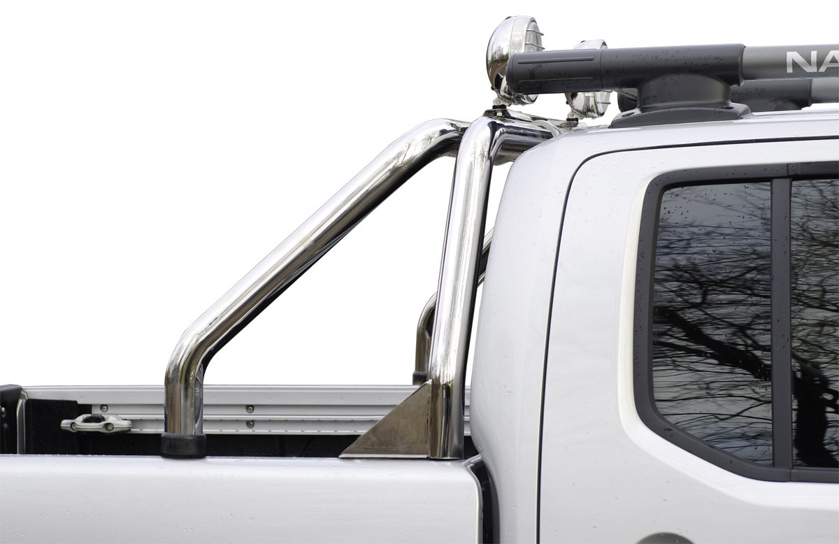 Hansen Styling Parts Edelstahl Überrollbügel 76 mm für Pickup's - universell passend - verstellbar passend für Ladeflächenbreite von 1700-1900mm.