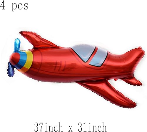 Miniatura 8 de 4 globos grandes de aviador para fiesta temática de aventura de aviador, globos de Mylar de aluminio para baby shower, suministros de decoración de