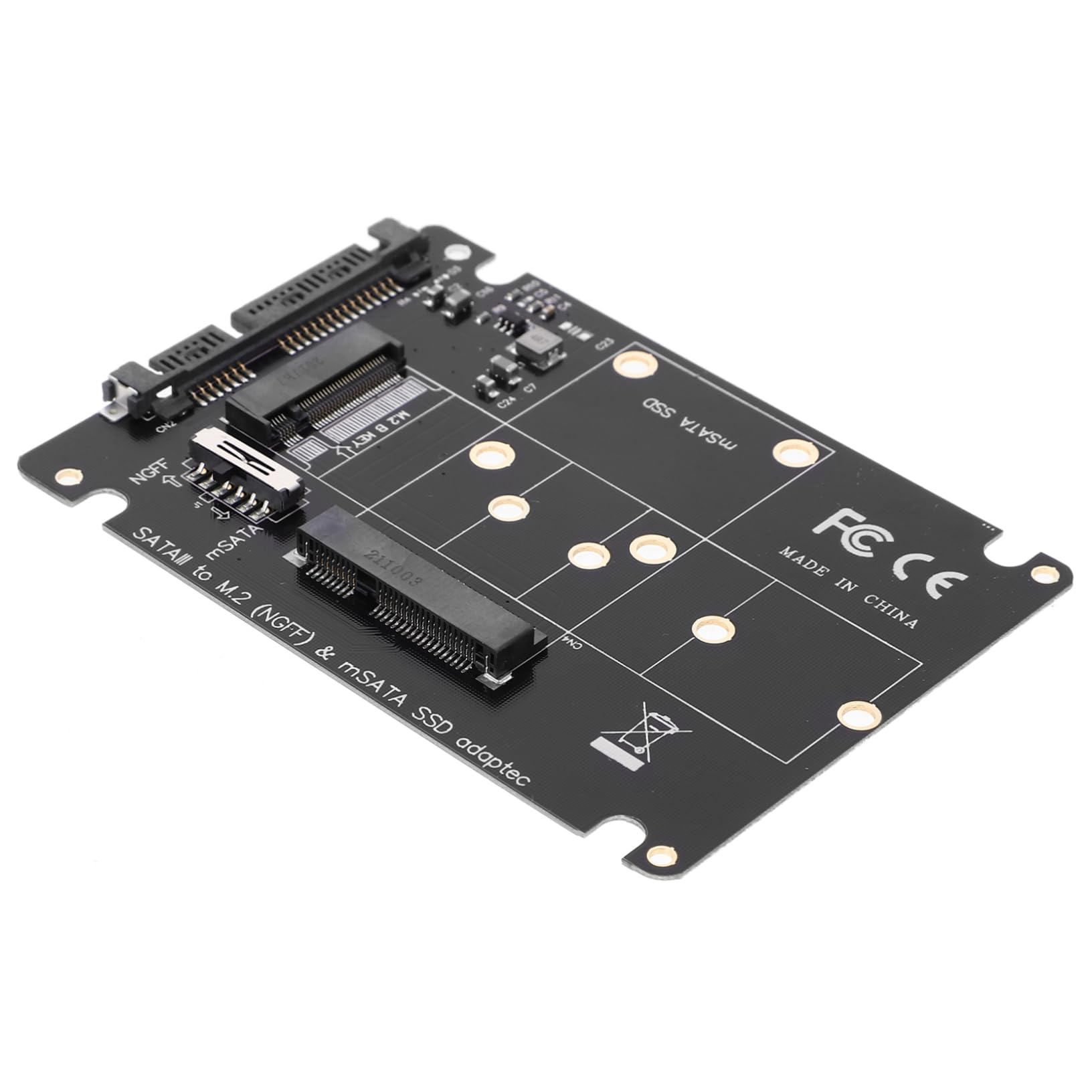 KICHOUSE Msata to Adapter Compact B Key SSD Converter for Notebook and Desktop Plug and to Data Transfer Iii to Adapter for Easy