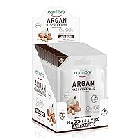 Equilibra Argan Maschera Viso Anti-Aging, Confezione da 24 Pezzi (24 x 2 Monodose)