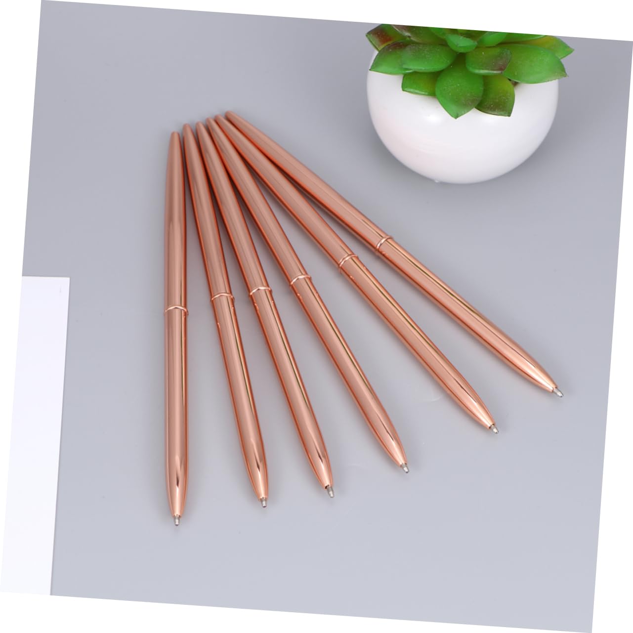Operitacx 18pezzi Penne Sfera Metallo Con Testa Doppia Penne Leggere Con Inchiostro Blu Elegante Per Ufficio e Scuola Rosa