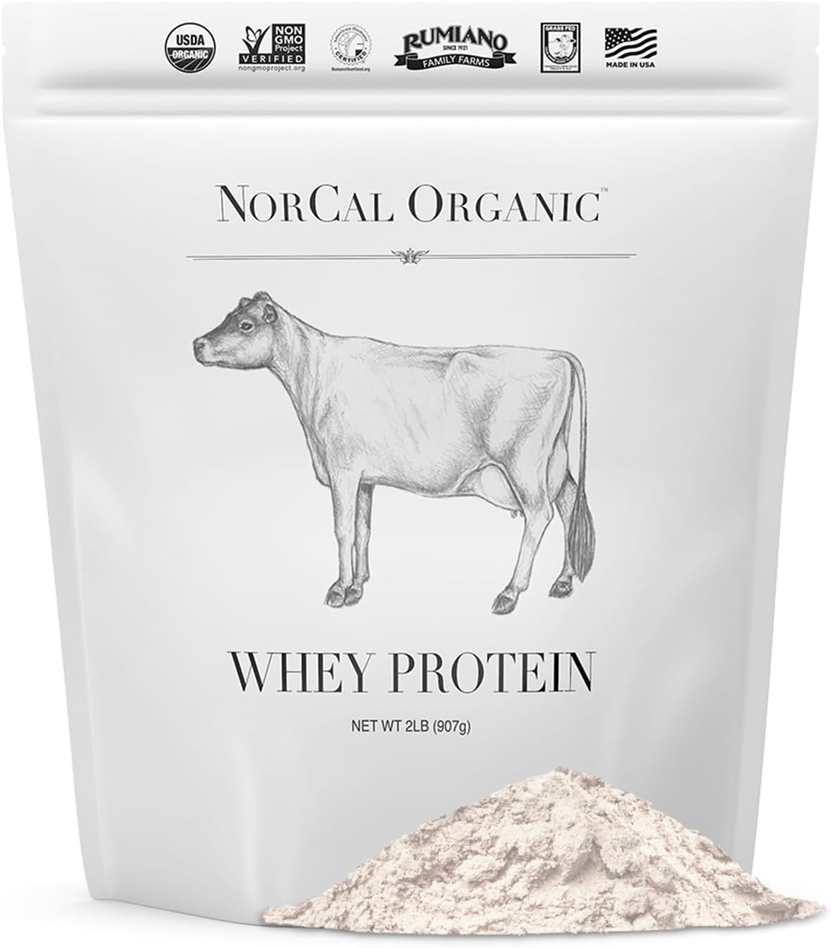 Source Organic Natural Norcal Grass Fed Whey Protein Powder (Unflavored)