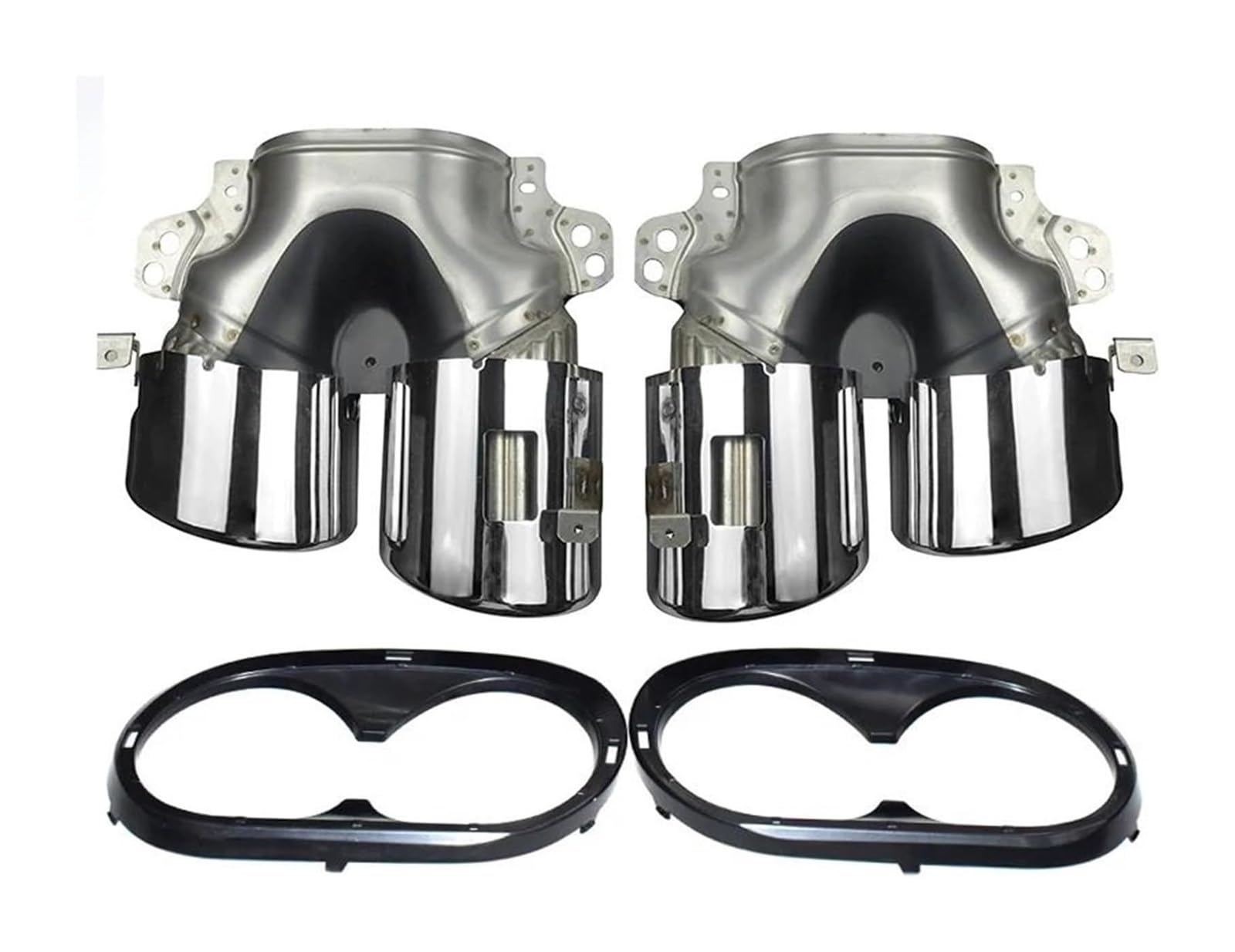 Silenciadores de escape para W177 y W118 con punta negra cuádruple Siiver-1 4