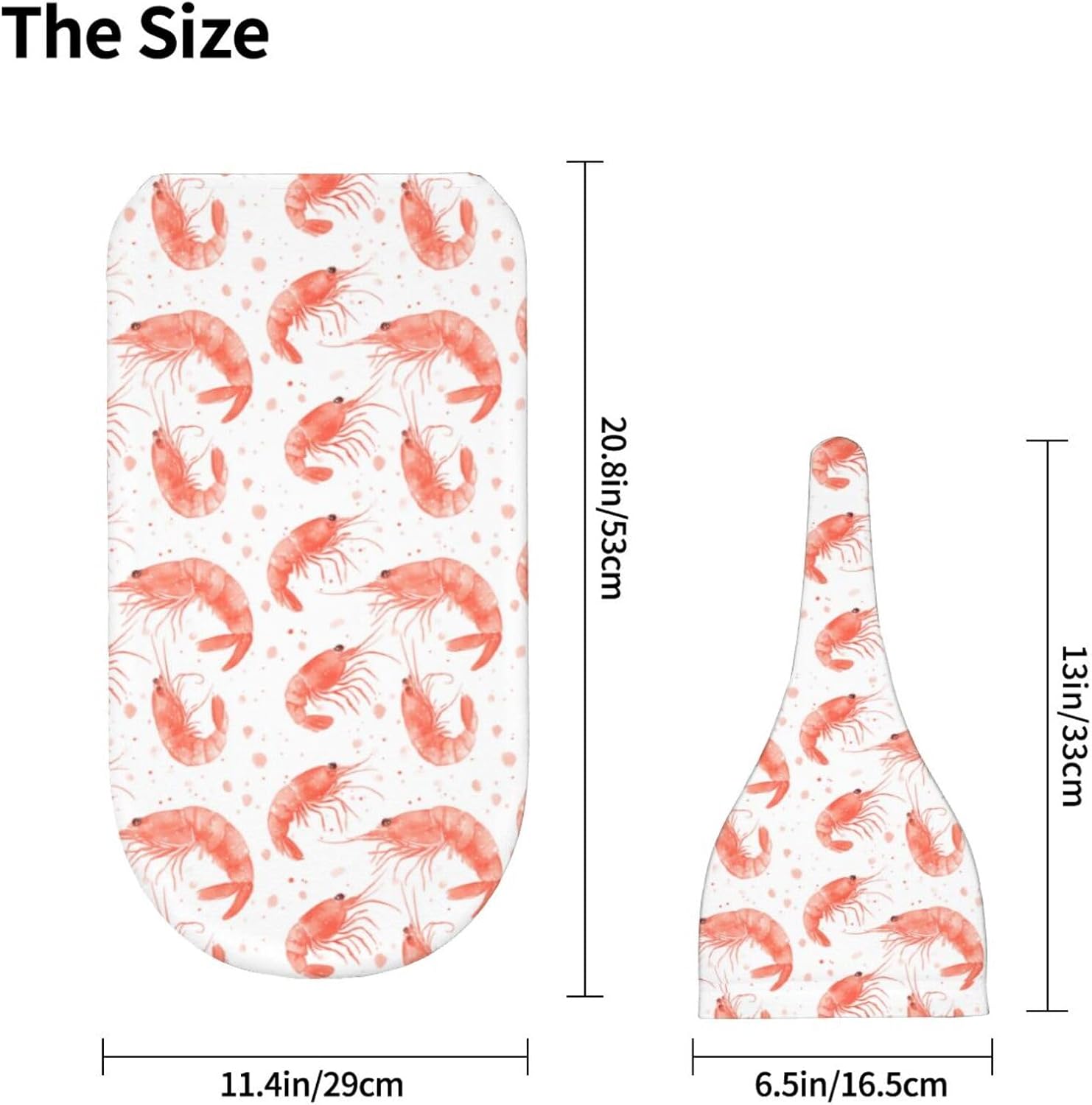 Watercolor Shrimps Newborn Swaddle Blankets Hat Sets Soft Baby Receiving Blanket Swaddle Sack for Baby Shower Infant Boy Girl Gift - Image 5