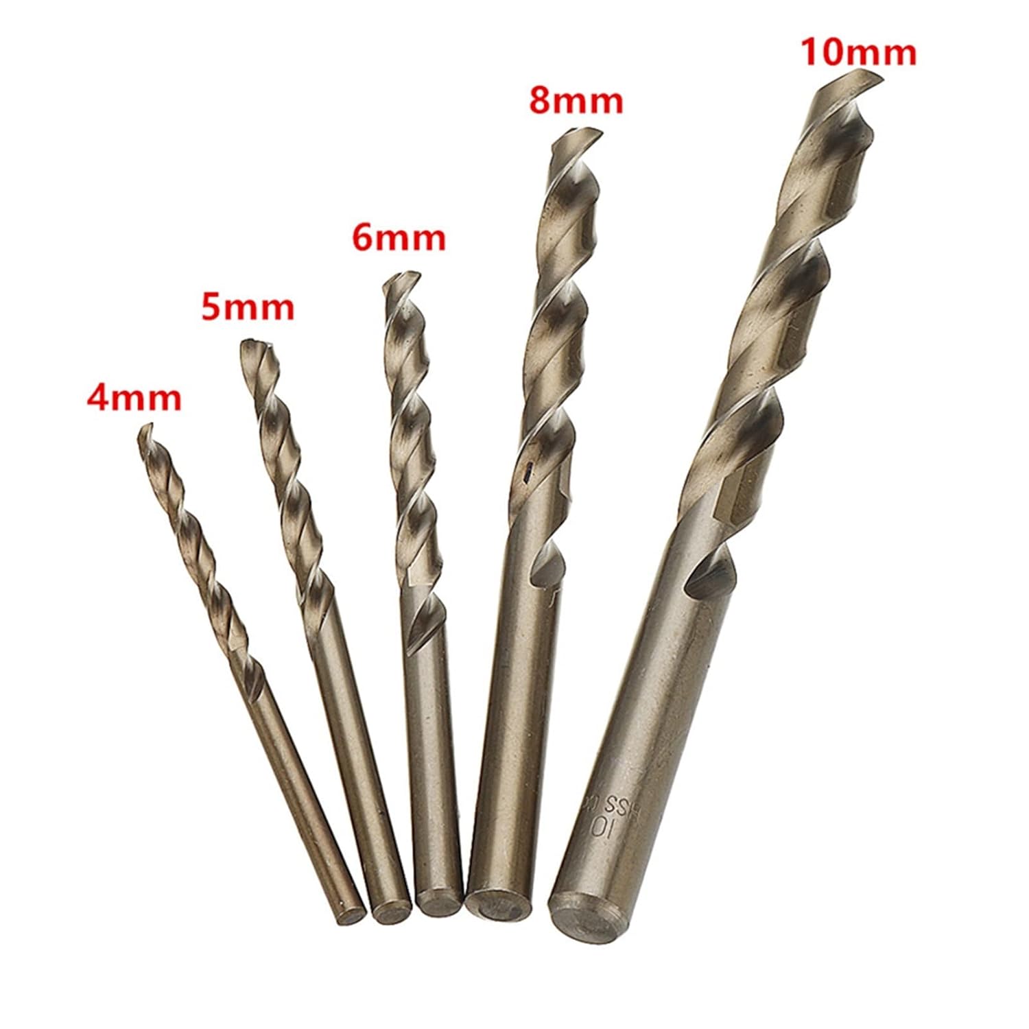 NKPKZNFNMK(売店) HSS-CO M35コバルトストレートシャンクツイストドリルビットパワーツールアクセサリー金属ステンレ