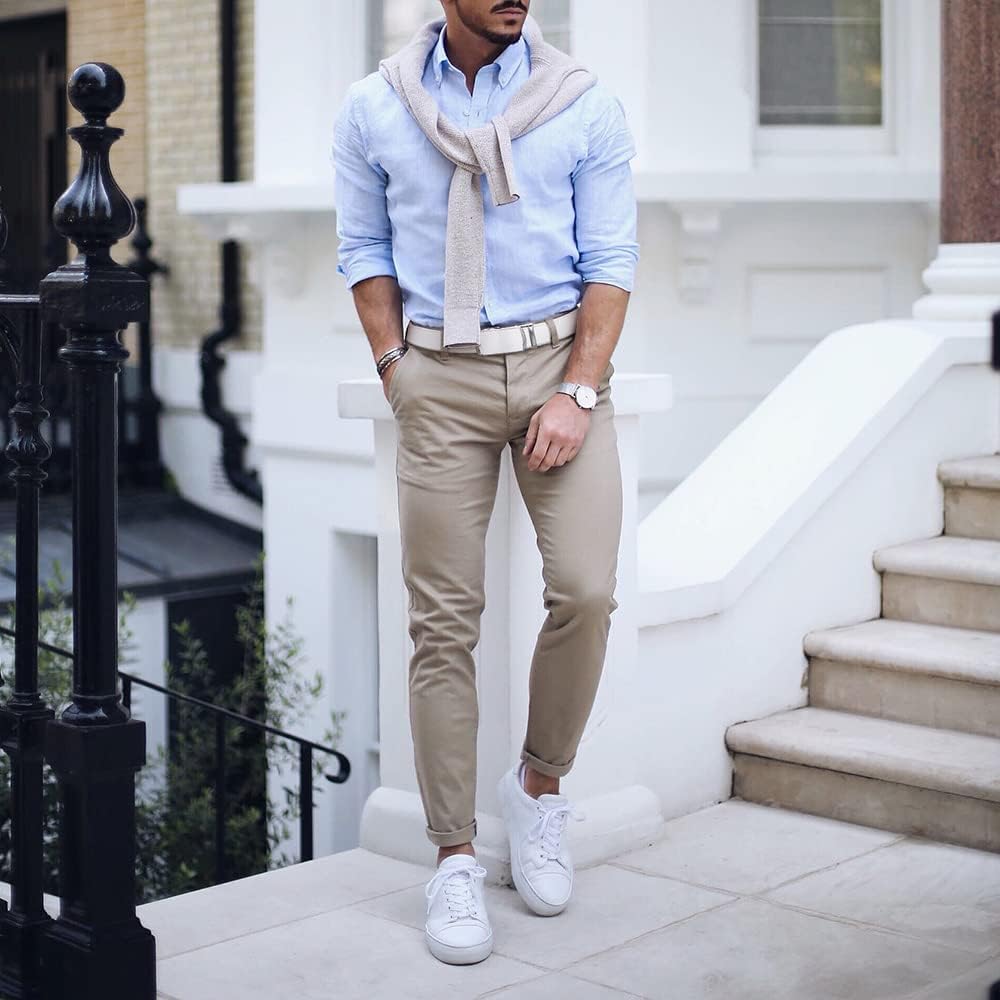 DOOPAI Belt Men, Ratchet Belt Dress Adjustable 1 3/8" Genuine Leather Designer Belt, Size Length Can be Cut, with Gift Box - Image 3