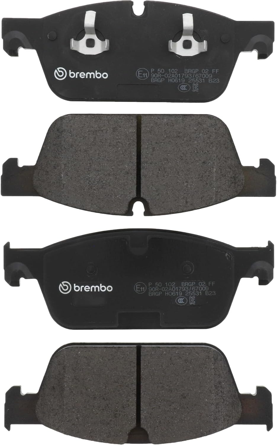 Brembo P50102 Low-Met Front Disc Brake Pad Set MERCEDES-BENZ OE# A0074207920