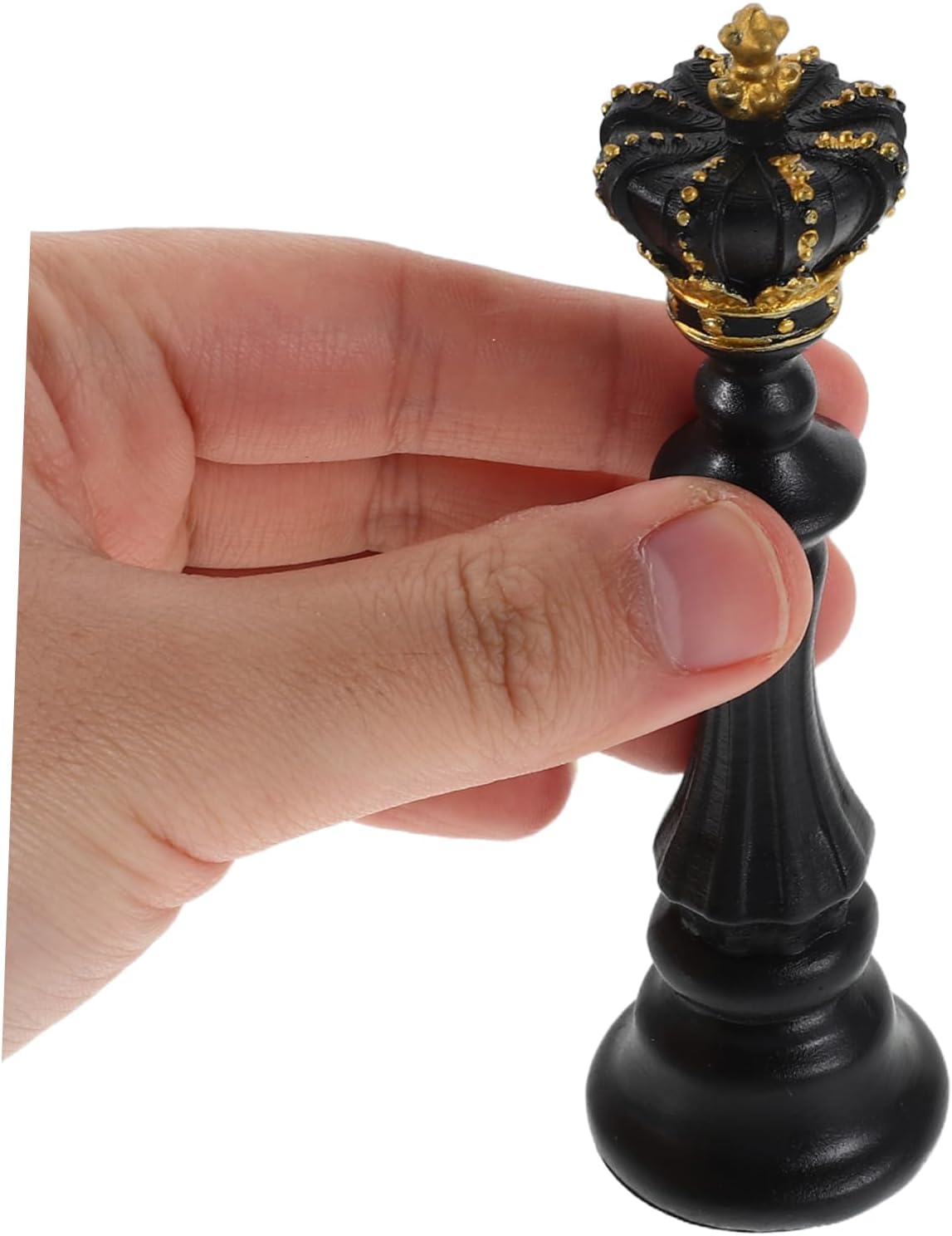 Yardwe 3pcs Resin Chess Statue Decor King Queen Knight Office Desk image 4