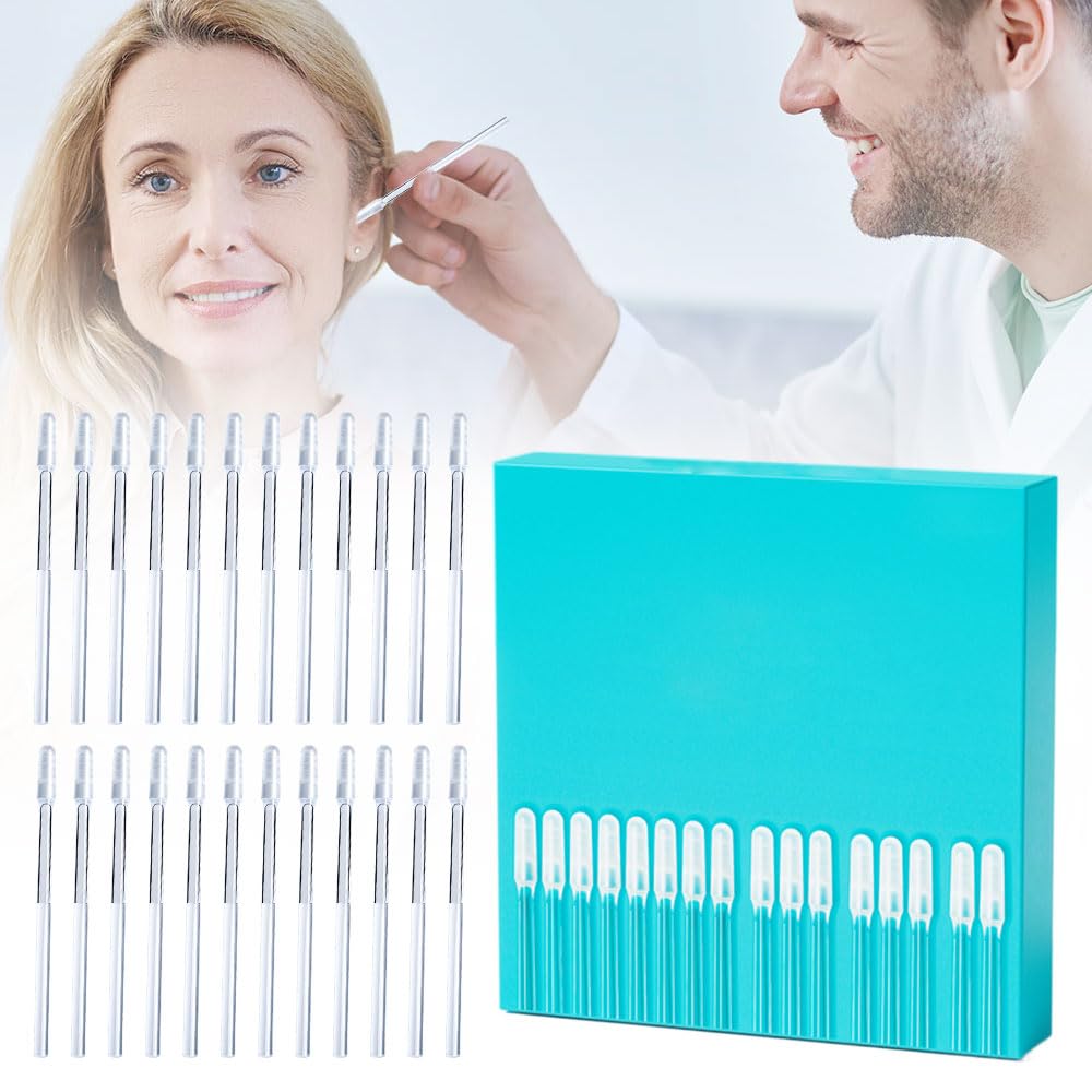Ear Wax Stick 24 Pcs 2025 New Reusable Sticky Soft Head Ear Swabs, Adhesive Ear Wax Removal Tools, Ear Cleaning Tools Ear Curette for Kids & Adults (