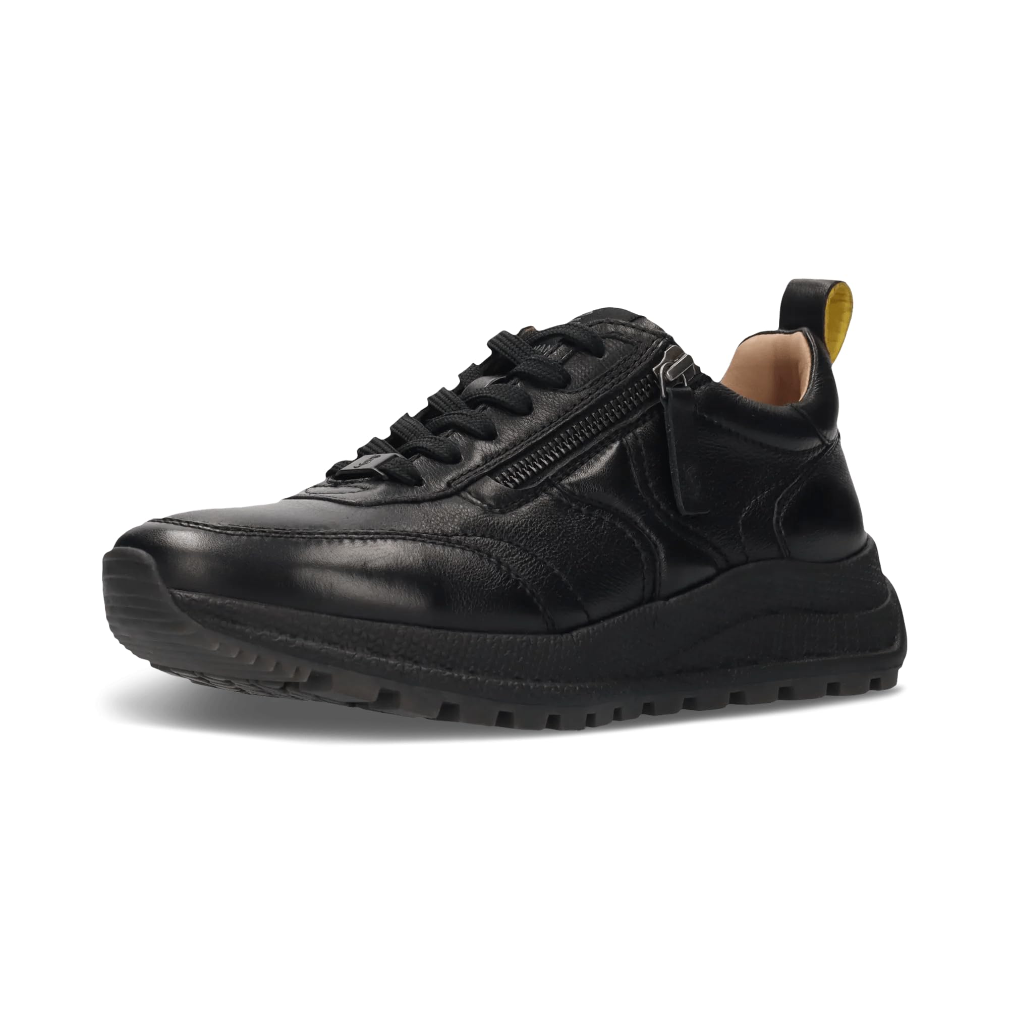 Salamander Damskie sneakersy ze skóry, czarne