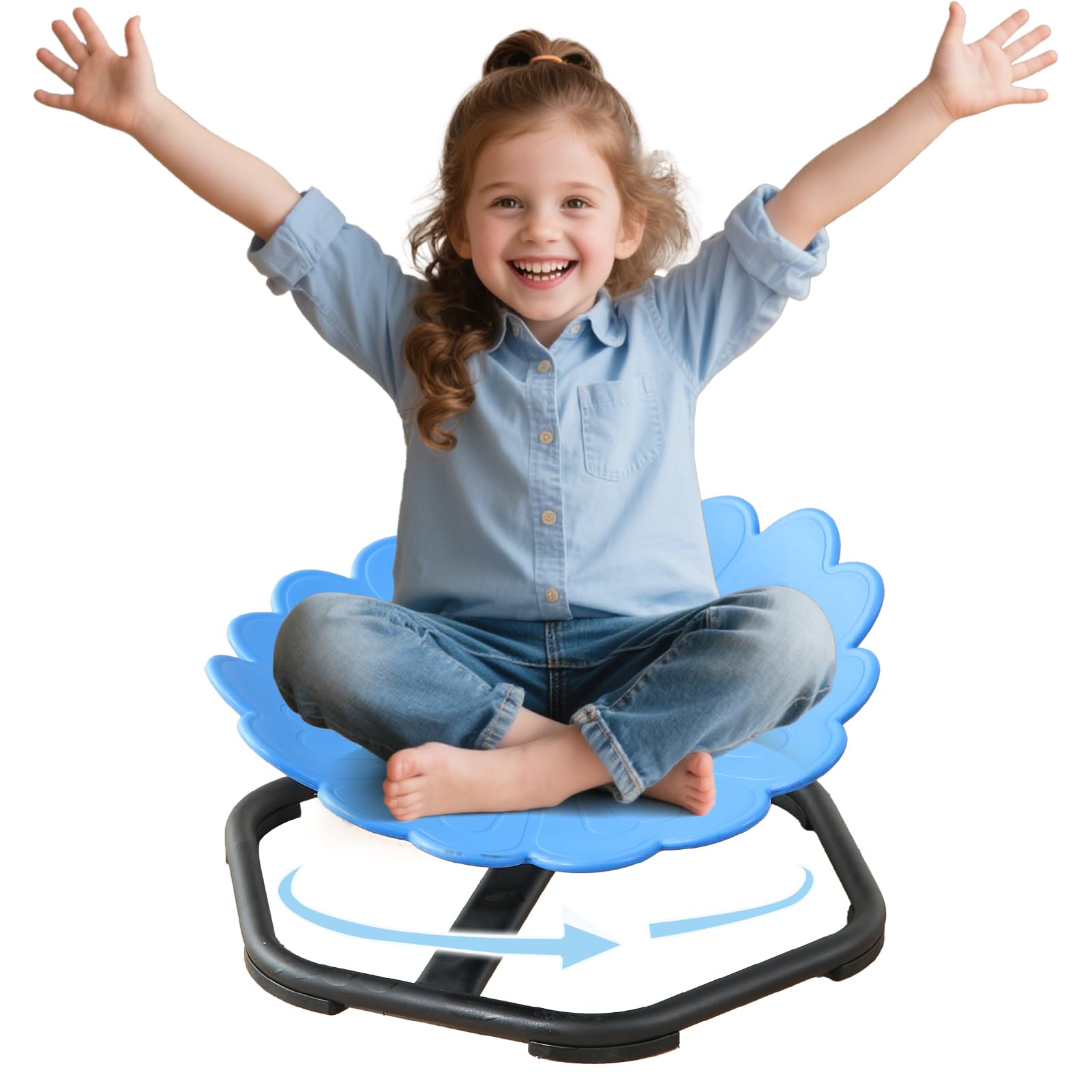 Kids Sensory Spinning Chair, Spinning Chair for Autism & ADHD Children, Autism Sensory Equipment Sit and Spin Activity Toys, Kids Swivel Chair Wobble Board