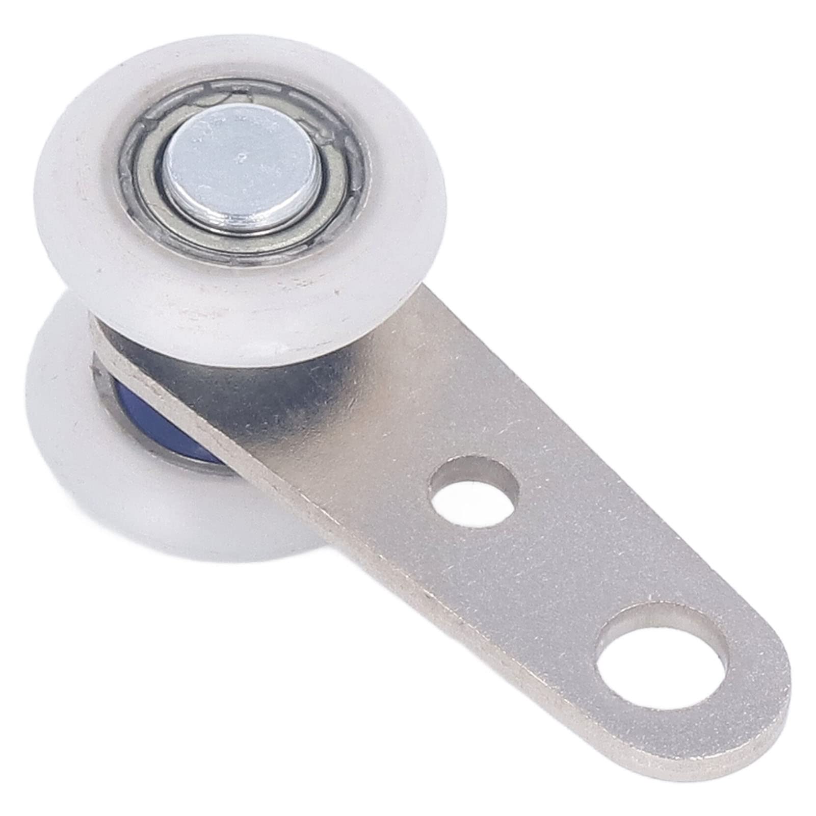 ANKROYU 10PCS Nylon Pulley, Stainless Steel Bearing Pulley Block with 2 Nylon Wheel, Bearing Double Rope Pulley for Sliding Door Cabinets
