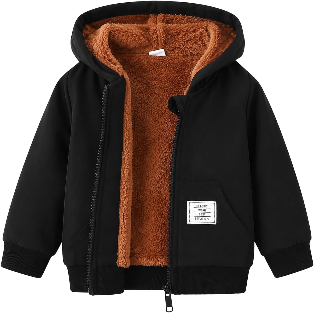1-6 Years Toddler Boy Girl Fleece Jacket Spring Fall Winter Hooded Coat