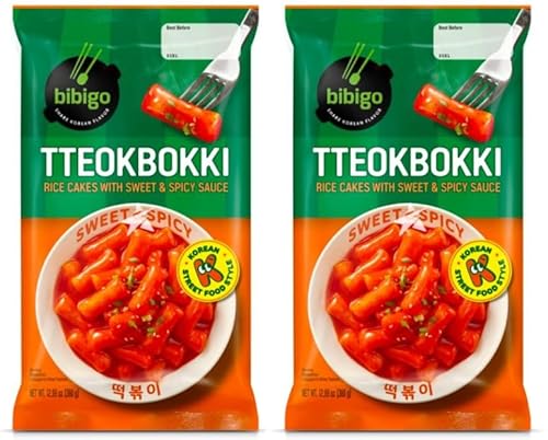 Bibliog Tteokbokki - Rice Cakes with Sweet & Spicy Sauce,비비고 매콤달콤 떡볶이, 12.69oz, 2Pack