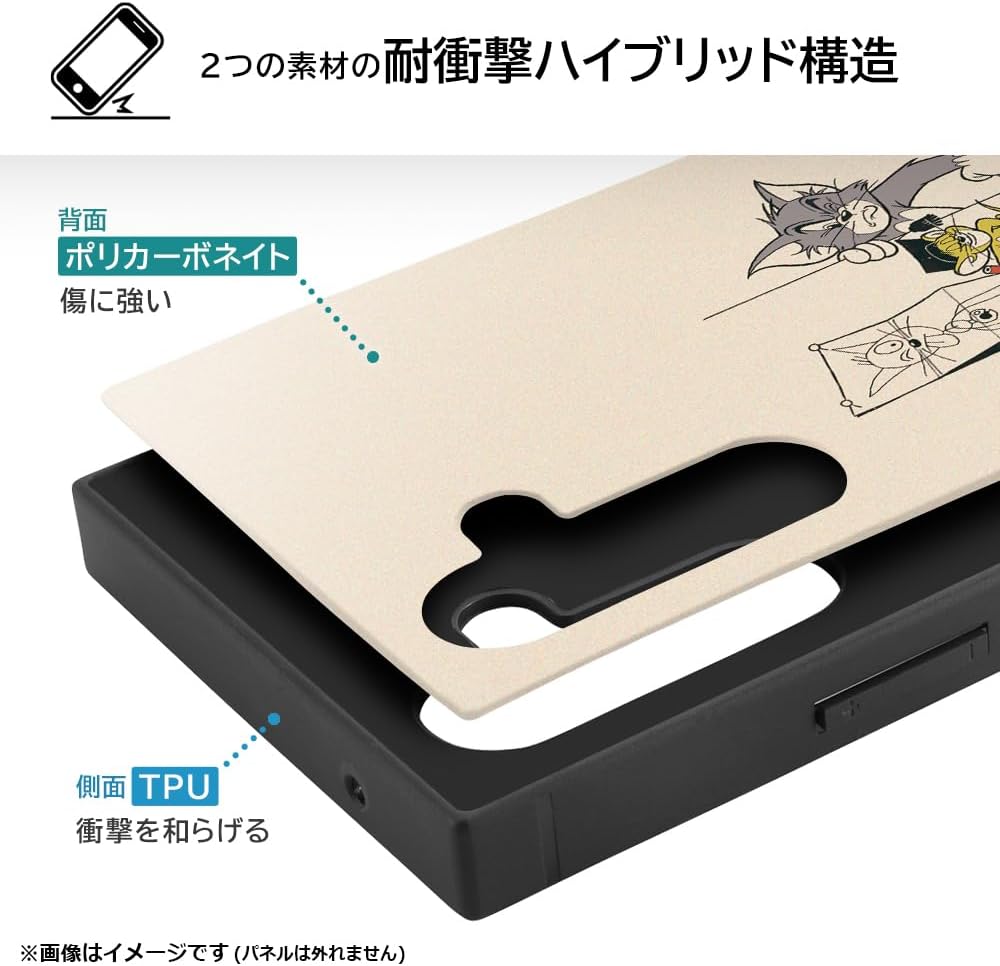 イングレム Inglem Galaxy A54 5G Case, Tom and Jerry Shockproof Cover KAKU Funny Jerry 2