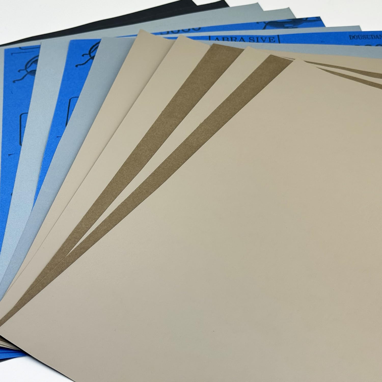 14 fogli di carta vetrata ultrafine da 3000 a 20000, assortimento di carta vetrata a secco e bagnato, 22,9 x 27,9 cm, grana 7 varie per legno, metallo o levigatura finale automatica, grigio