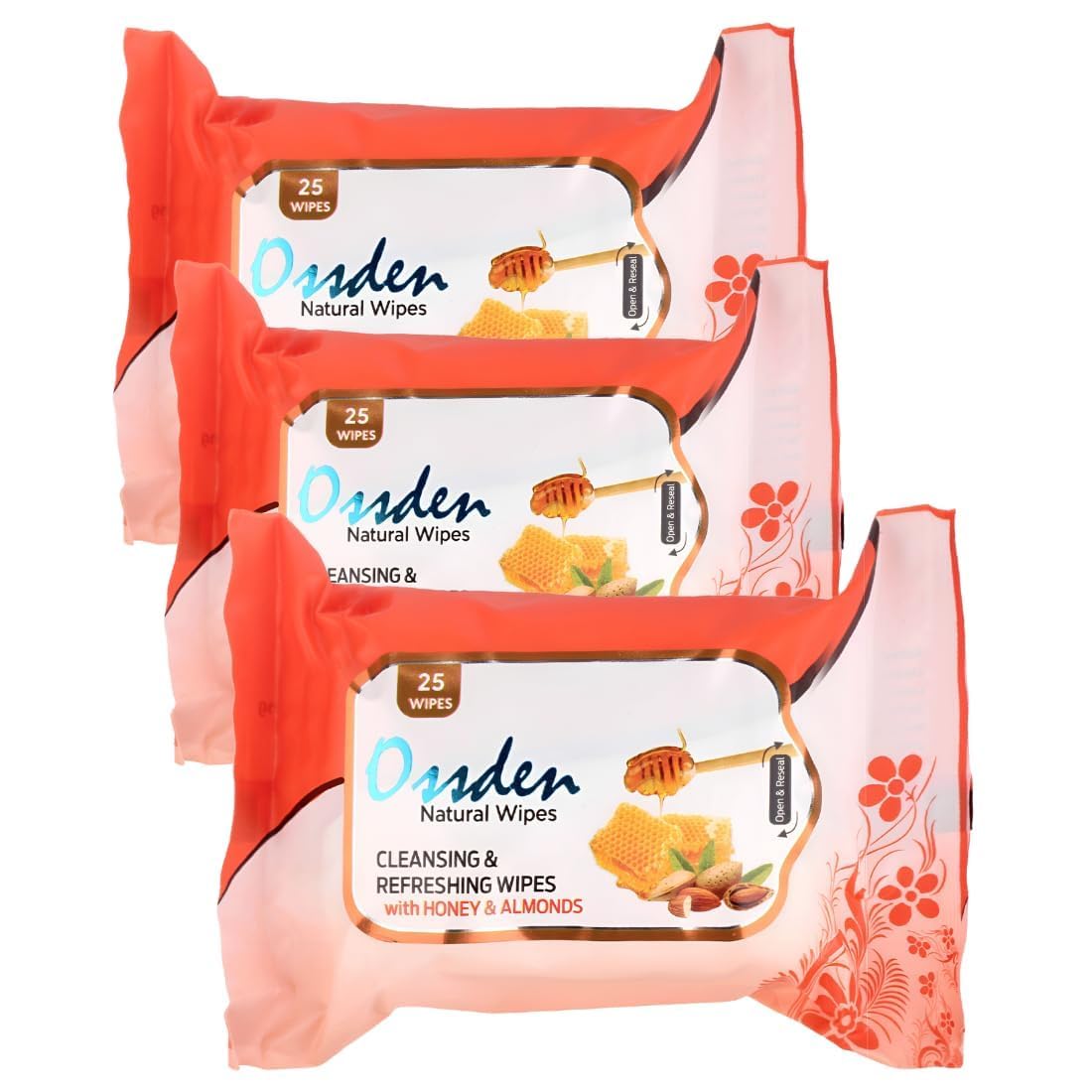 Cleansing & Makeup Remover Wet Wipes for Face Moisturizing | Effortlessly Erase Makeup, Hydrate & Soothe Skin (Pack Of 3, Honey Almond)