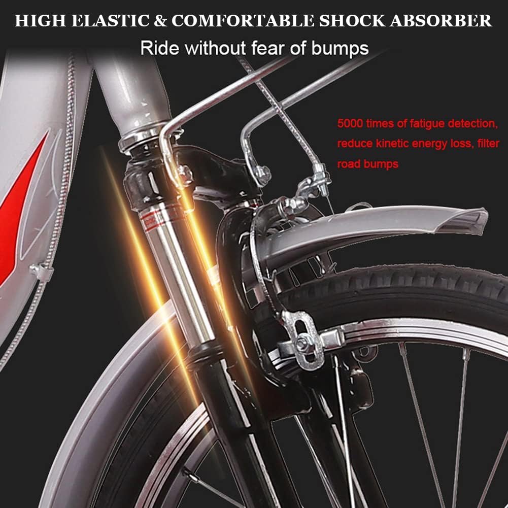 MegLob 2 in 1 Adult Tricycle Bike, 20IN Carbon Steel 3 Wheeled Cruise Trike Bike with Dual Brakes, Three-Wheeled Bicycles Cruise Trike with Adjustable Rear Seat, Single Speed 3 Wheel Bikes,Red