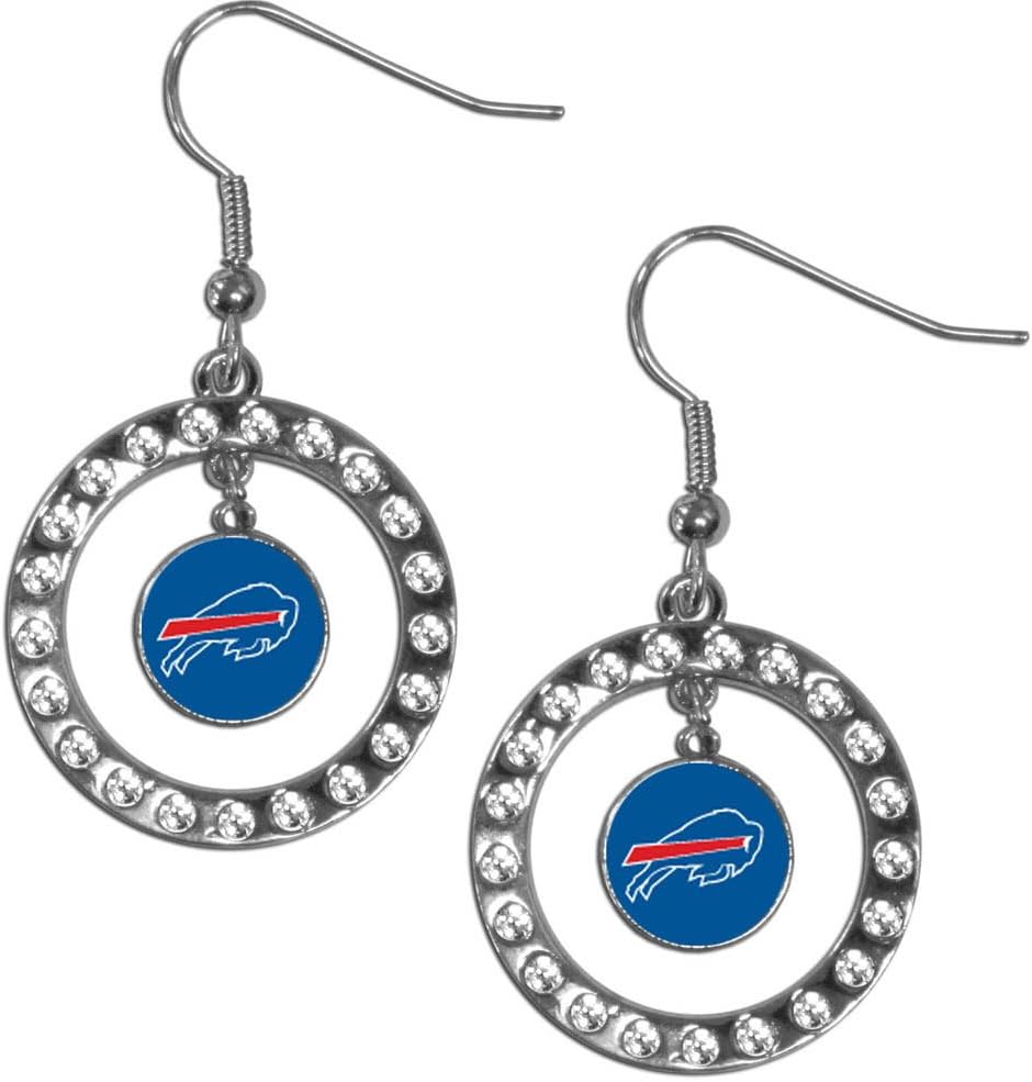 Siskiyou Sports NFL Buffalo Bills Rhinestone Hoop Earrings : Sports & Outdoors