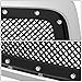 DNA Motoring GRL-DRAM09SCRE-CHBK Rivet Style Mesh Front Bumper Grille [For 09-12 Ram 1500]