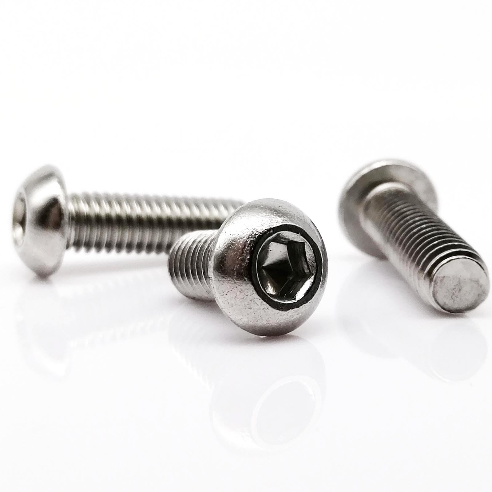 Tornillo autorroscante 5/10/25/50 piezas M1.6 M2 M2.5 M3 M4 M5 M6 M8 304 de acero inoxidable hexagonal hexagonal tornillo de cabeza redonda L = 3-100 mm cubierta de tornillo (60 mm, M8 5 piezas)