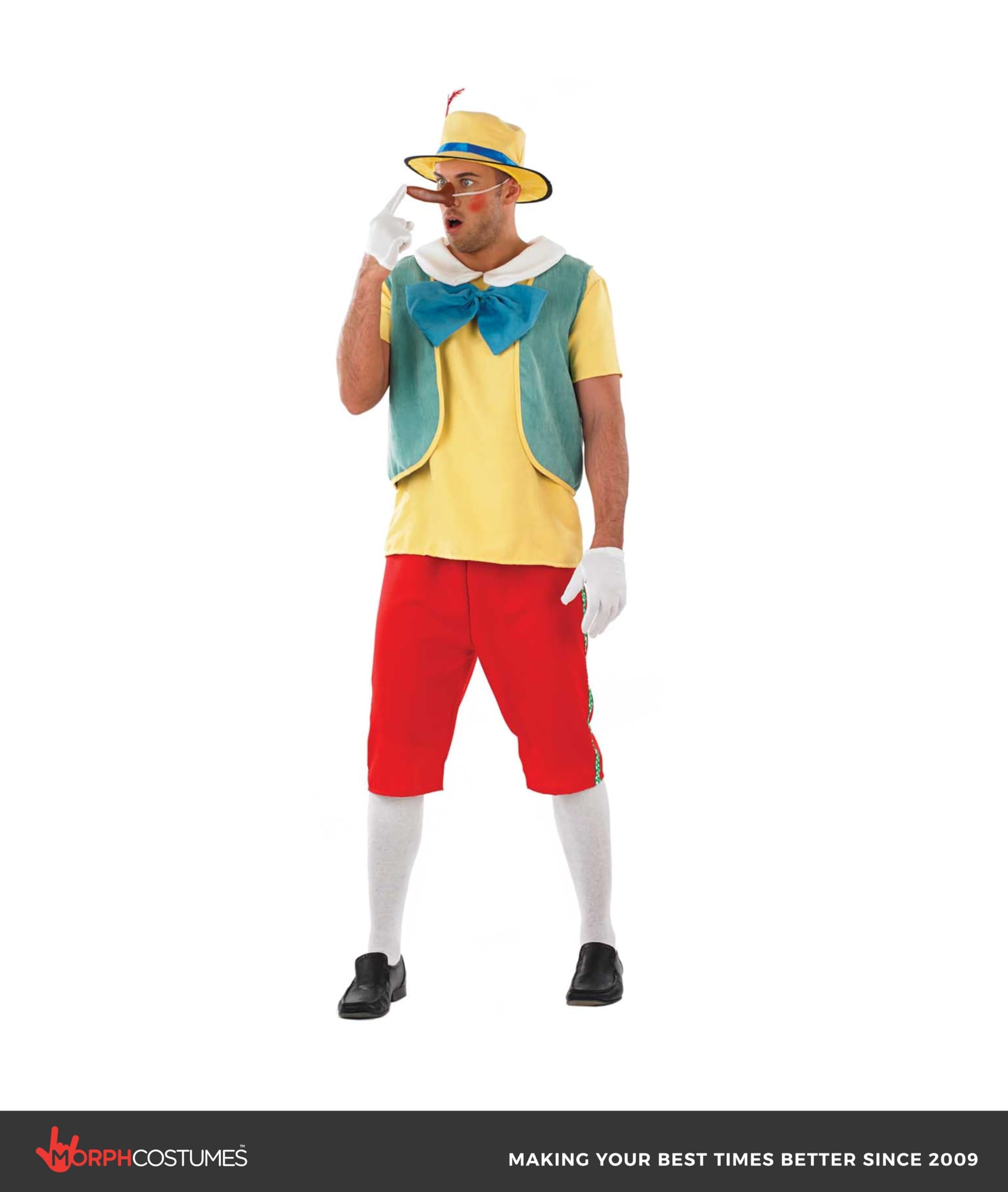 Fun Shack Disfraz Pinocho Hombre, Disfraz Muñeco Halloween Adulto