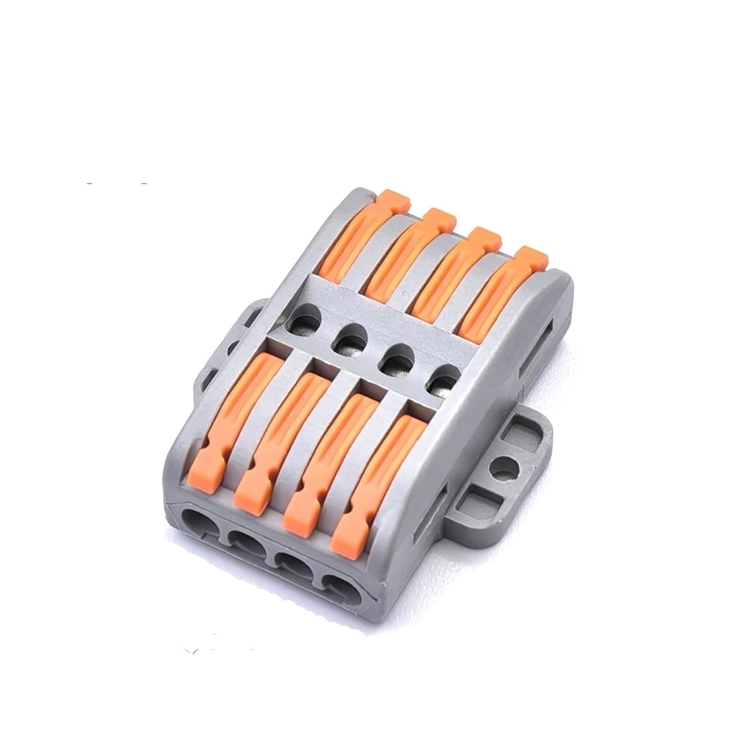 mini Universal Compact Wiring Splicing Conector 5/10pcs Wire Connector with Fixed Holes, Universal Compact Wiring Splicing Conector, Electrical Push in Lighting Terminal Block(Fh244,5 PCS)