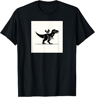 Funny Chicken T-Rex Rider Minimalist Graphic T-Shirt