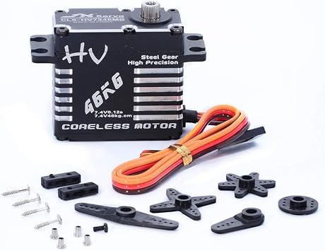 JX Servo CLS-HV7346MG 46kg Coreless High Precision Steel Gear Full CNC Digital Servo Motor for RC Car Robot Arm Helicopter Airplane Parts