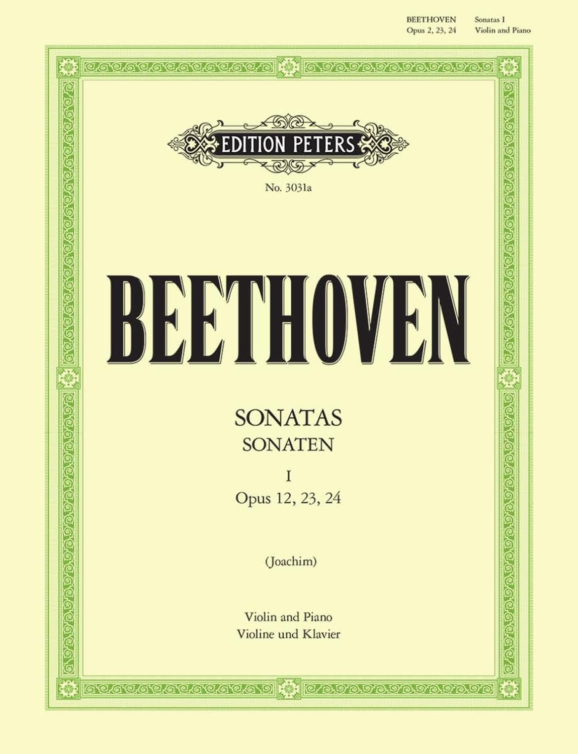 Beethoven: Sonatas - Volume 1. For Violino, Accompagnamento di Pianoforte