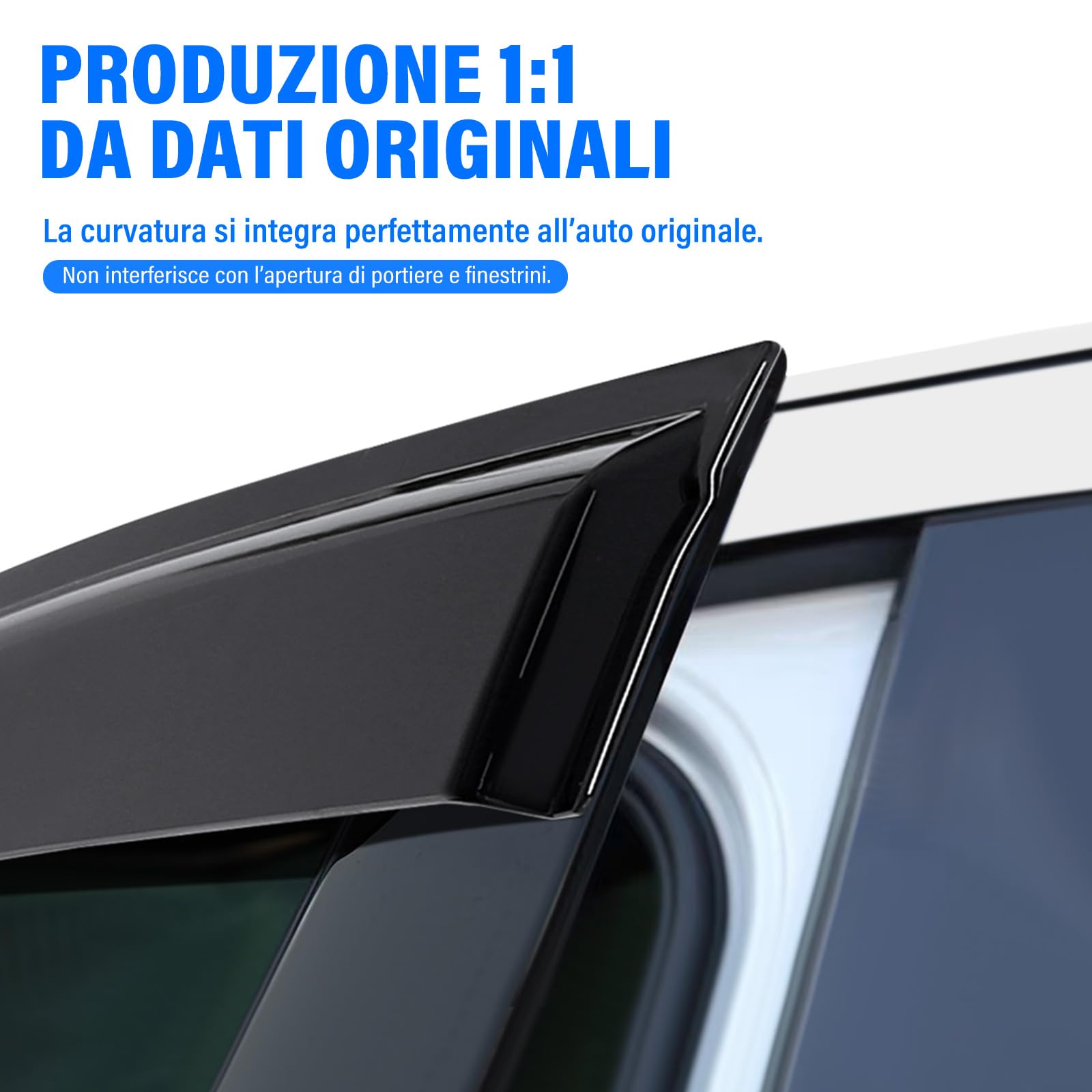 Deflettori d'aria Deflettori del vento per Ford Ranger 2012-2022 Wildtrak T6 T7 T8 Raptor XL XLT Tremor Limited Platinum MK2 MK3