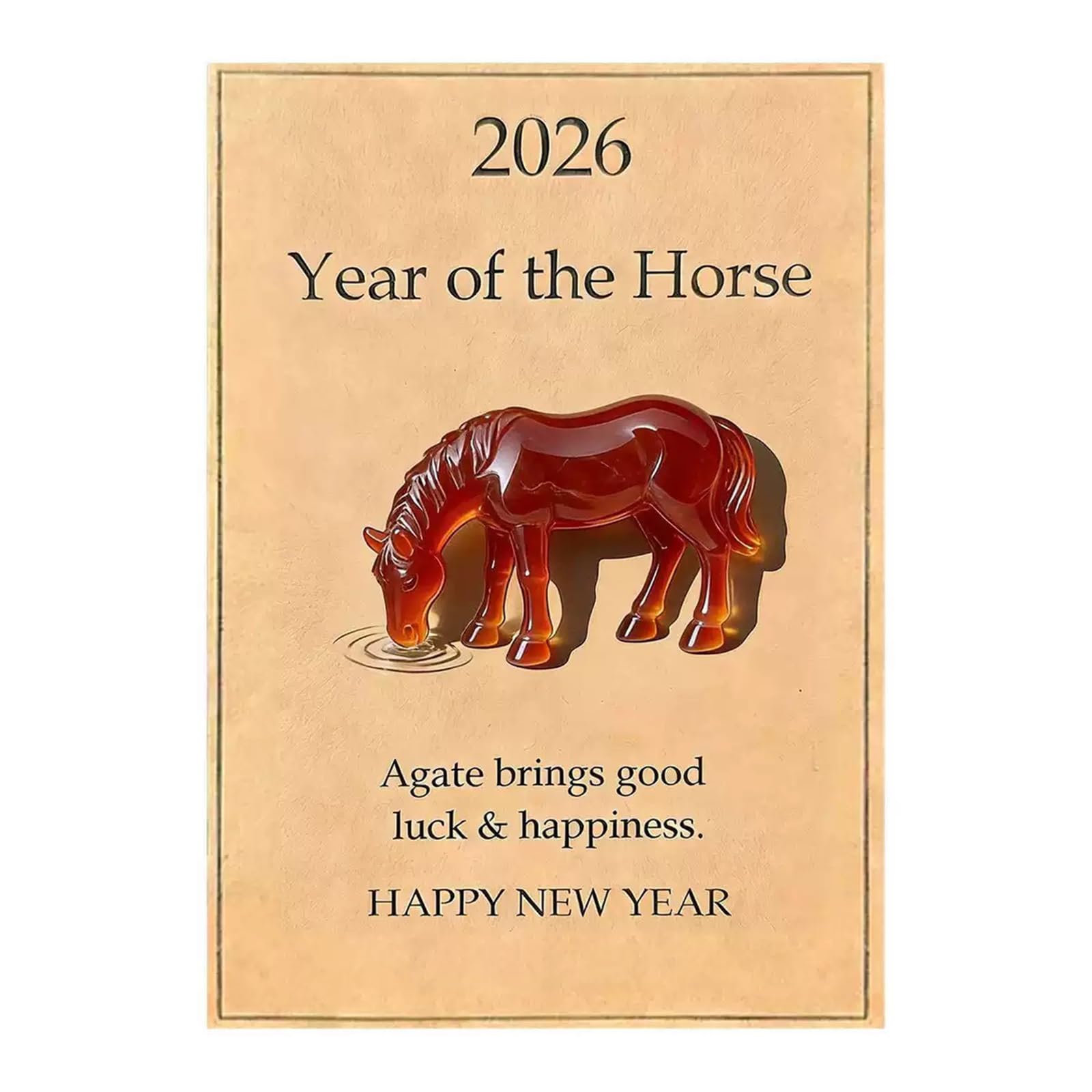 Kaeltsyn 2D Acrylic Luckily Horse Figurine Gifts with Card Heartwarming Present for Family Meaningful Present Occasion Daily Inspiration