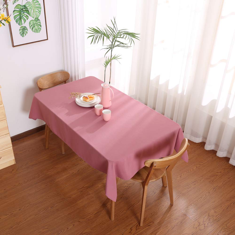 PrideSong Waterproof, dustproof and antifouling tablecloth polyester material solid color fabric Pink 70 * 70cm (27.6 * 27.6in)