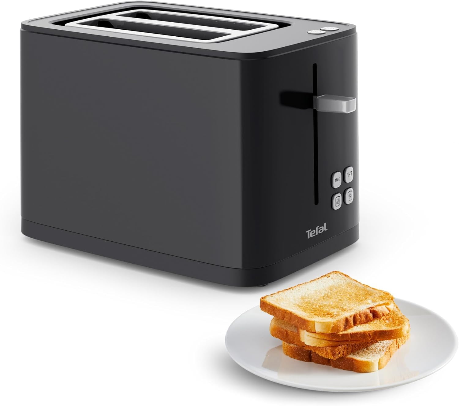 Tefal Schwarz Tt640810 Toaster Mit Digitalem Display