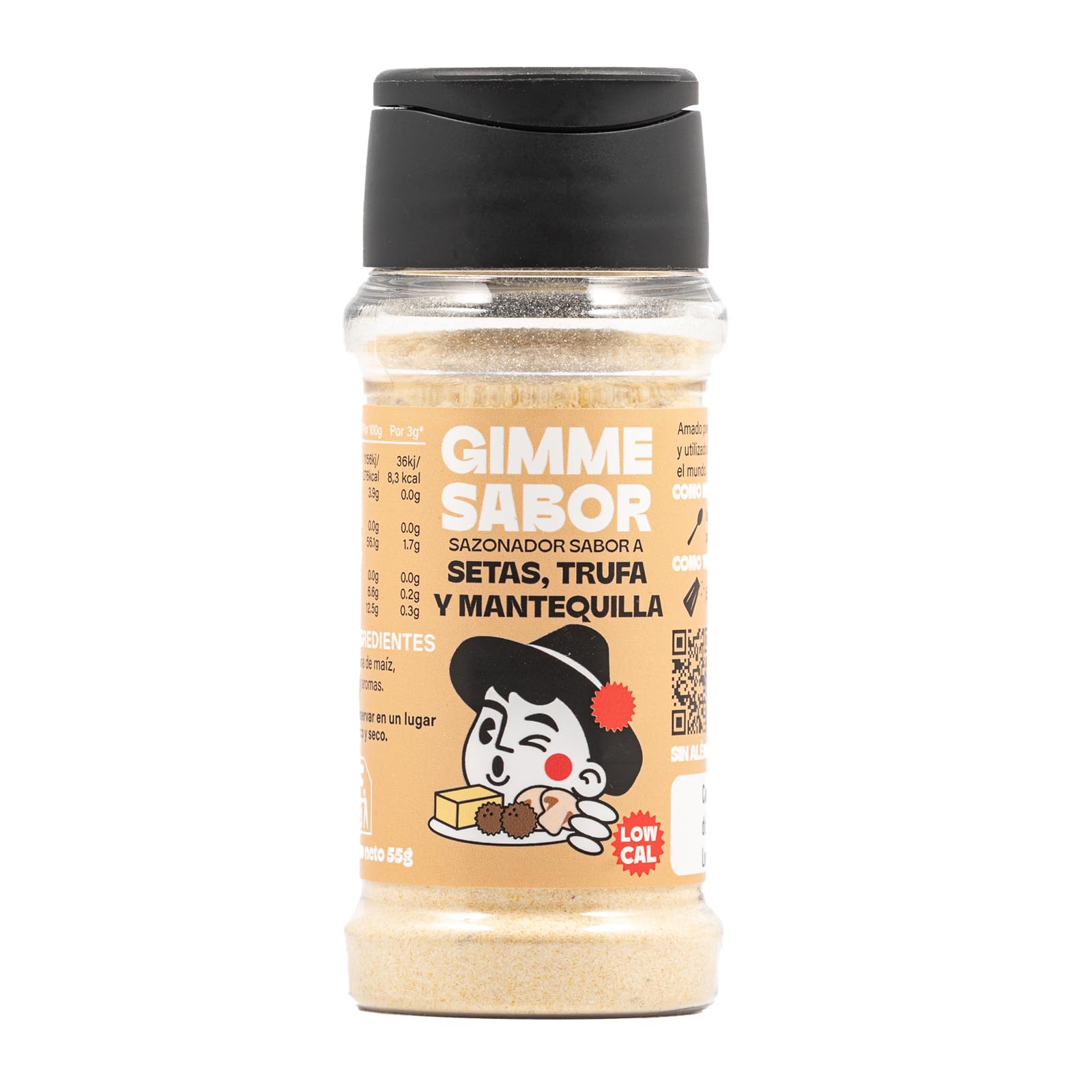 Especias con sabor a Setas, trufa y Mantequilla I Sazonador vegano con sabor a Setas, trufa y Mantequilla I Sazonador Vegetal I Sin alérgenos, sin gluten y sin aditivos I Vegano I 55g I GIMME SABOR
