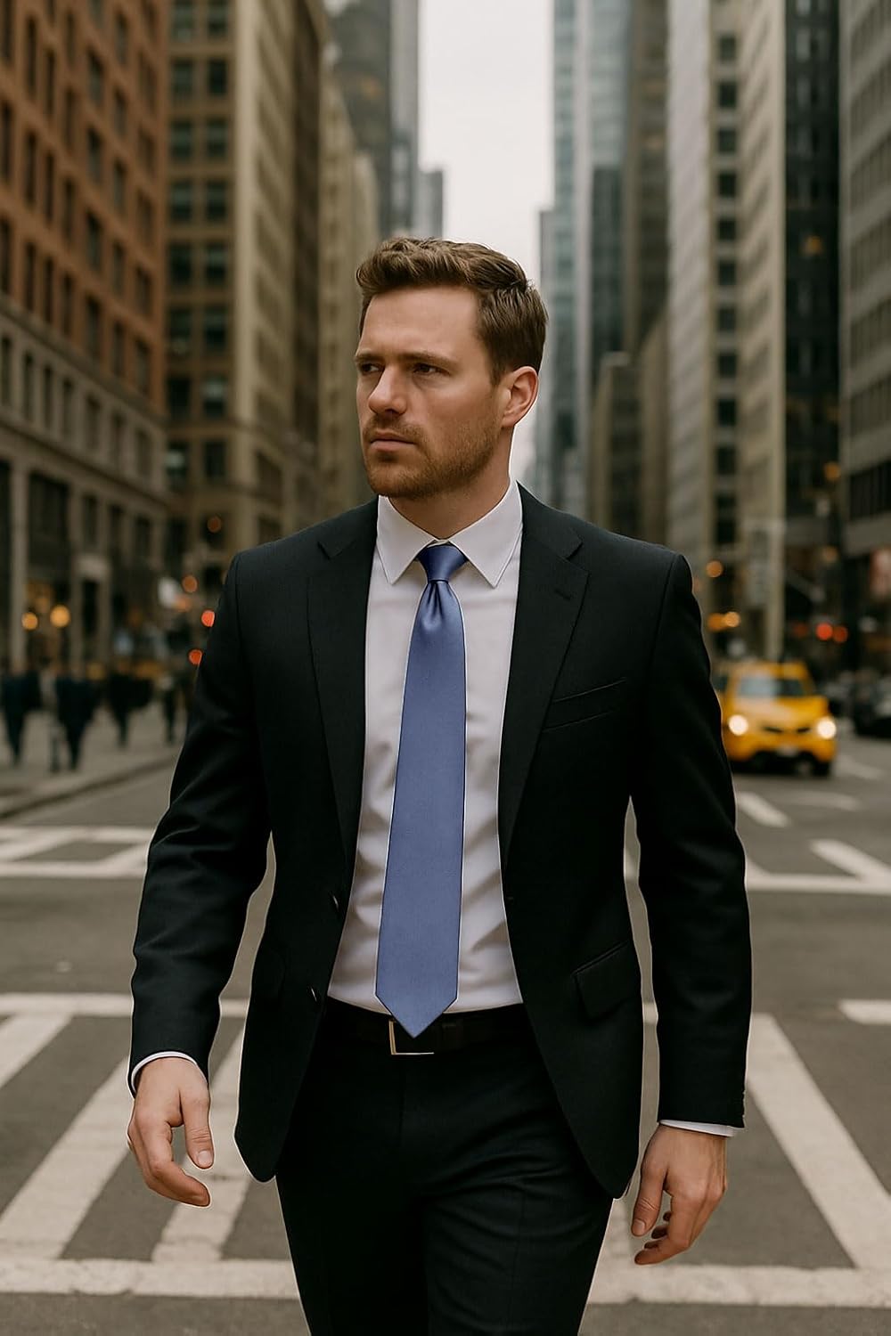 Spring Notion Men's Solid Color Satin Microfiber Tie, Regular and Skinny Width - Image 2