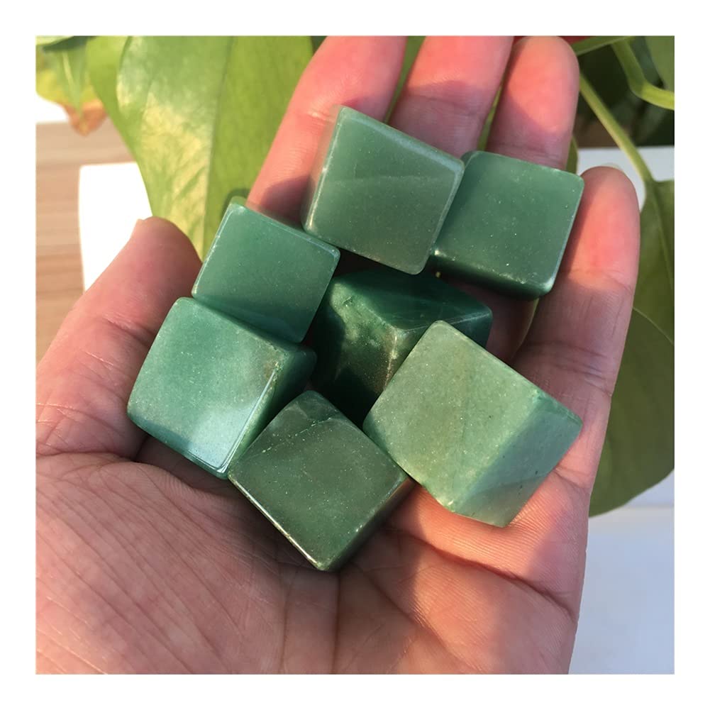 PEKMAR Natürlicher Dongling-Jadewürfel mit natürlichem Quarzstein, Venendekoration, Kunsthandwerk (Größe: 1000 g) (Size : 500g)