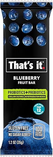 Miniatura 2 de That's it. Barra de fruta probiótica de mango y arándanos variados  Refuerzo de inmunidad y apoyo a cultivos activos para promover un intestino