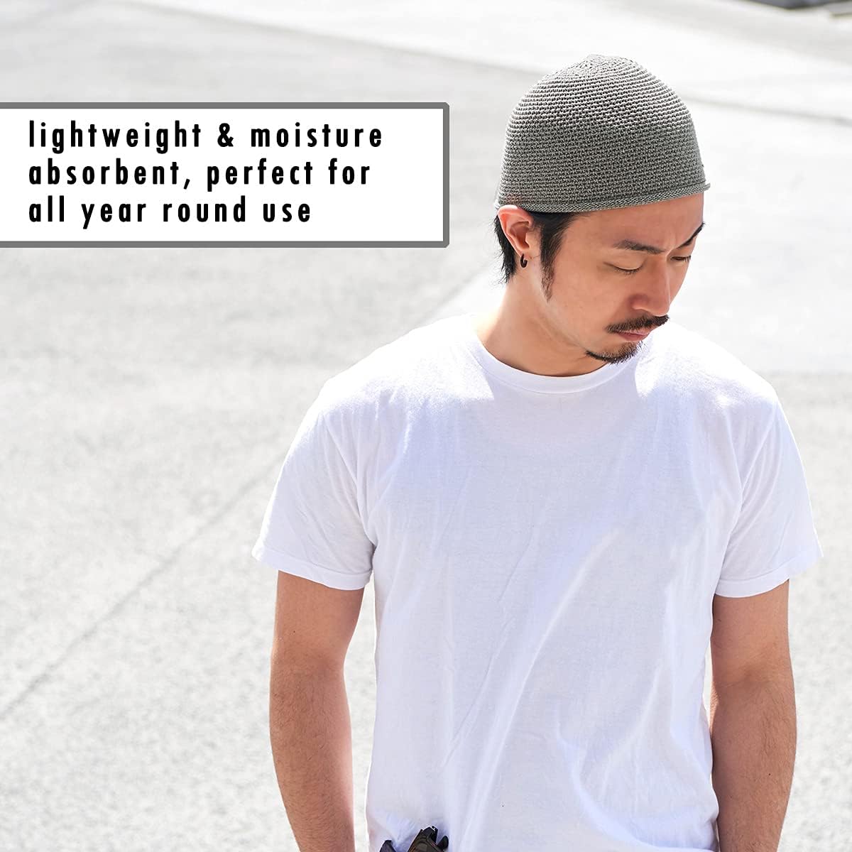 CHARM Muslim Kufi African Cap for Men, Knit Prayer Skull Cap & Handmade Beanie for Men of All Ages - Image 3