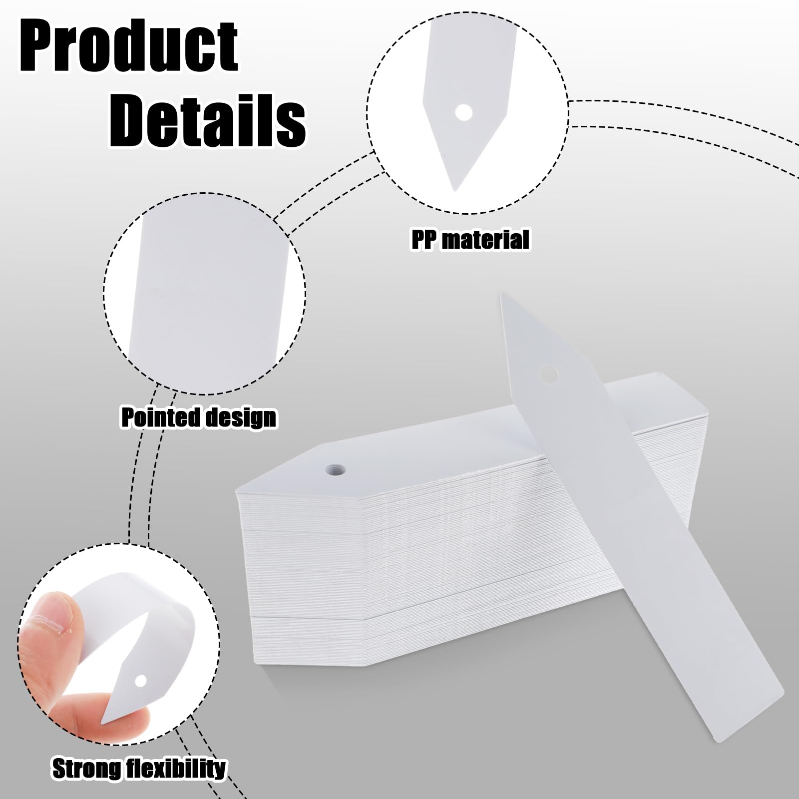 GrowPRO Pflanzenetiketten 100 Stück - Wetterfeste Stecketiketten Grün