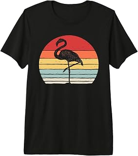 Vintage Retro Flamingo Premium Tri-Blend T-Shirt
