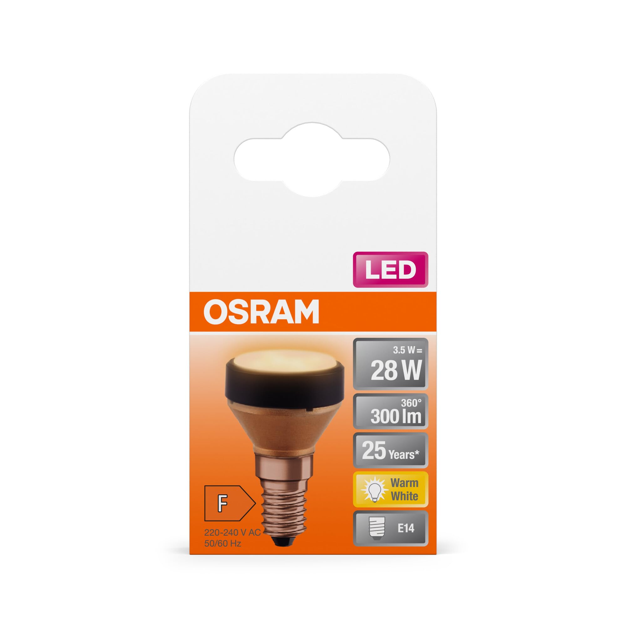 OSRAM Flat Lamp, lámpara LED ultra-compacta y plana con casquillo E14, | , LED Lamps, 35 Millimetres dia, , Paquete de 6