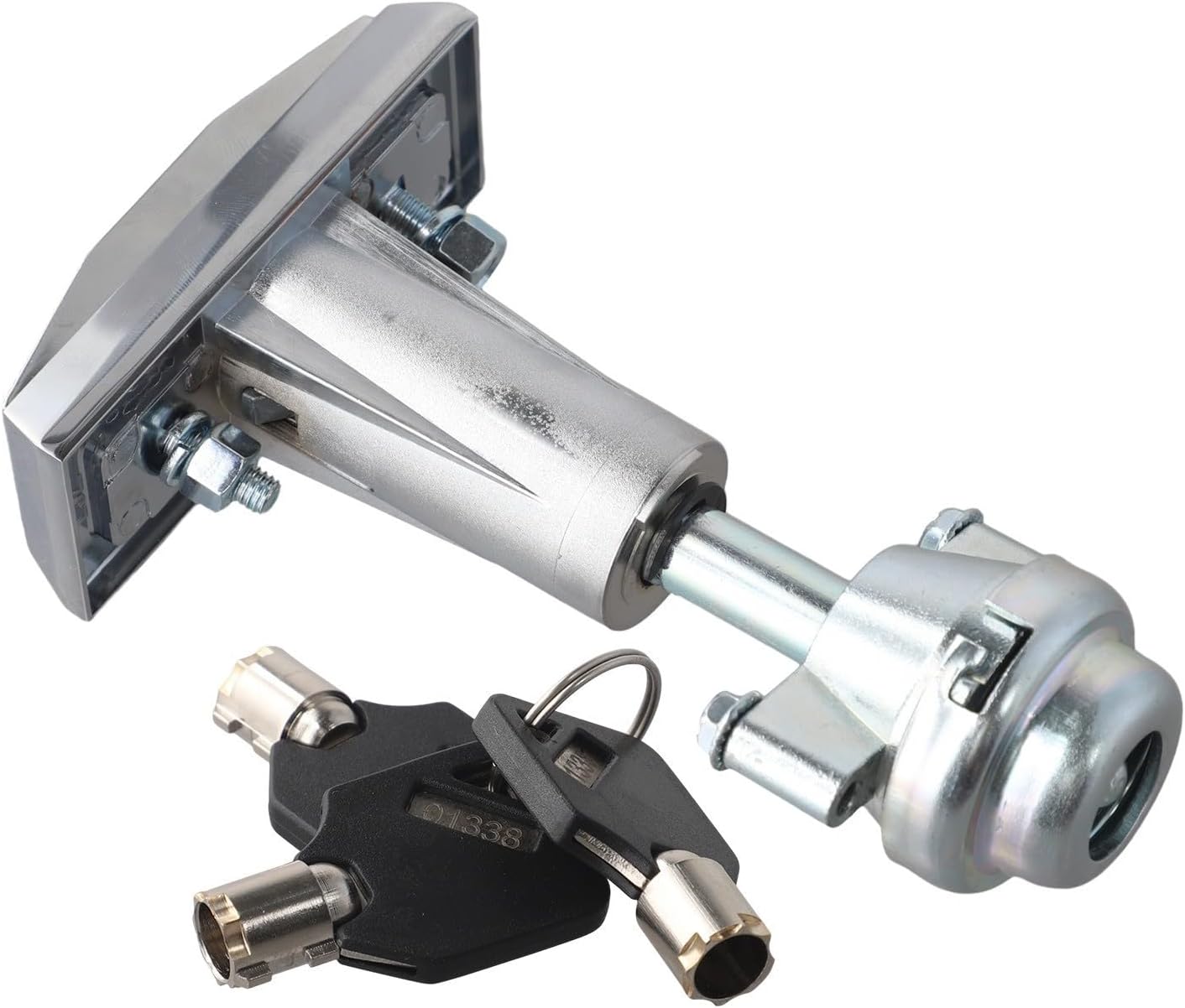 Zinc Alloy T Lock with Tamper Resistant Screws for Vending Machines and Water Dispensers Providing Rust Resistance for Outdoor Use (Long style lock)