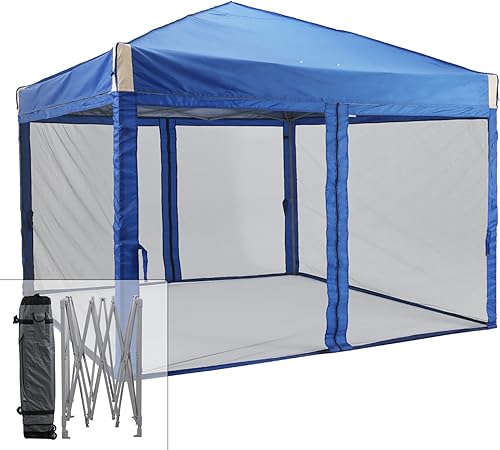 Aoodor Tienda de campaña desplegable de 12 x 12 pies con malla, pantalla de tela Oxford 210D resistente al agua, fácil montaje, con bolsa de