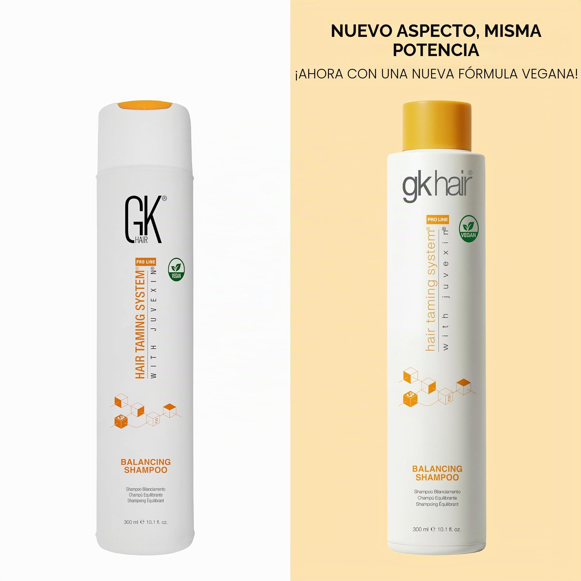 GK HAIR Global Keratin Balancing Shampoo and Conditioner Sets Para cabellos grasos y teñidos Limpieza profunda Ideal para cabellos sobreprocesados y con estrés ambiental (300ml)