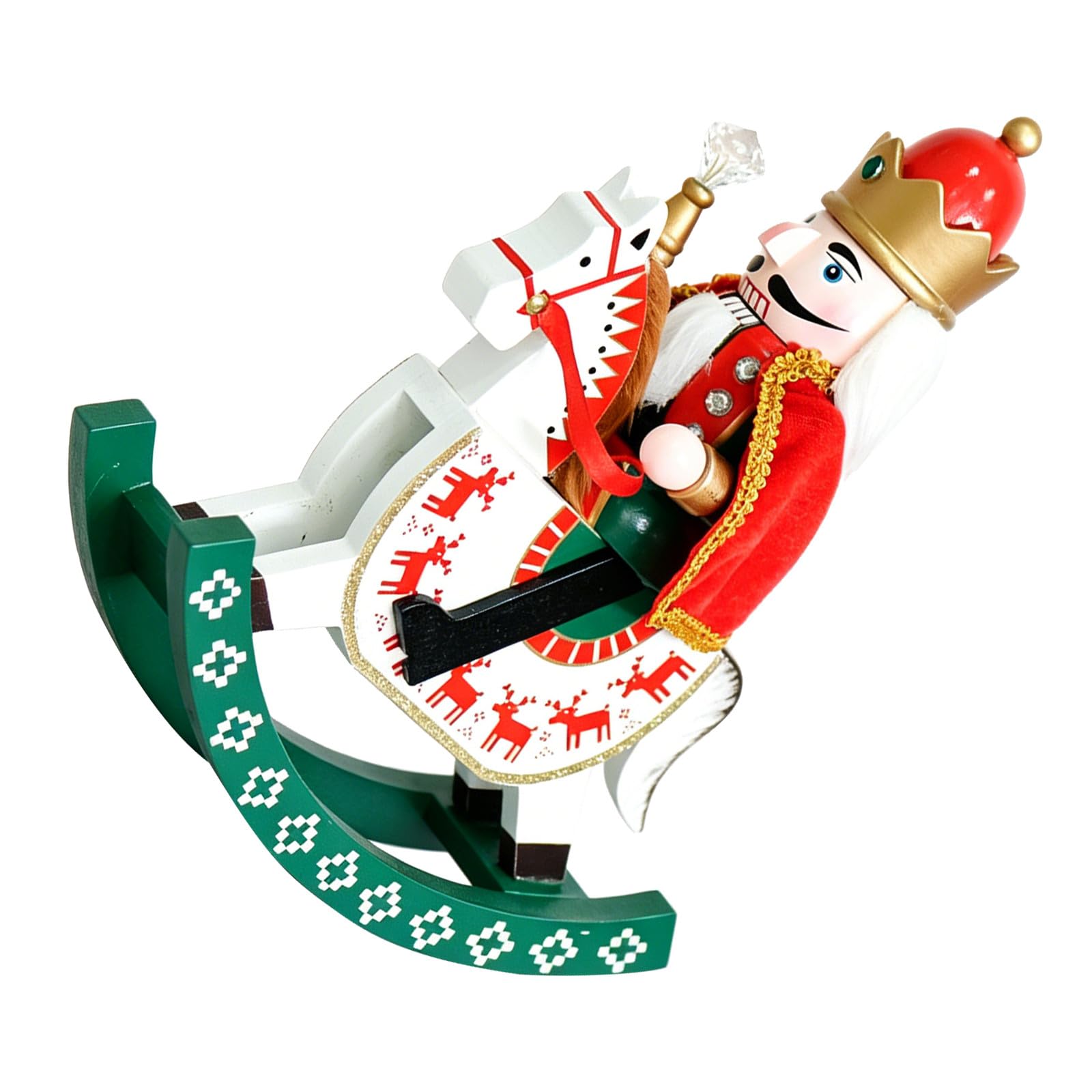 Cheval à Bascule de Noël Casse-Noisette nostalgie des fêtes en famille SHINEOFI