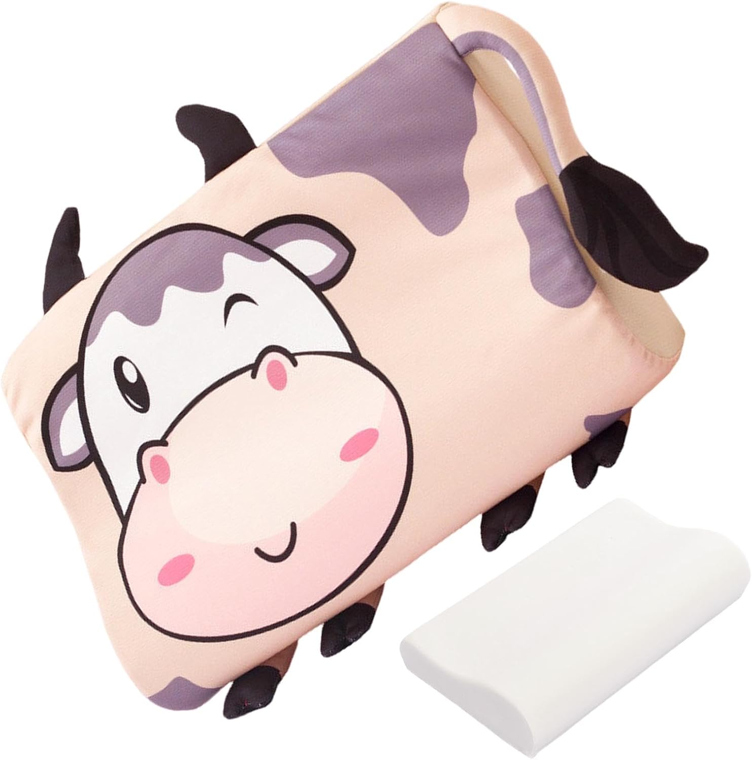 HunicandIU Travel Pillow, Nap Pillow for Crib, Ergonomic Bed Cushion, Skin-Friendly Travel Cushion for Girls,