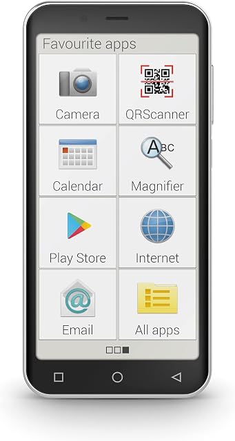 emporiaSMART.4, Senior mobile phone 4G VoLTE, No-contract senior smartphone, Mobile phone with emergency call button, 5-inch display, Android 10, 13 MP camera, Black