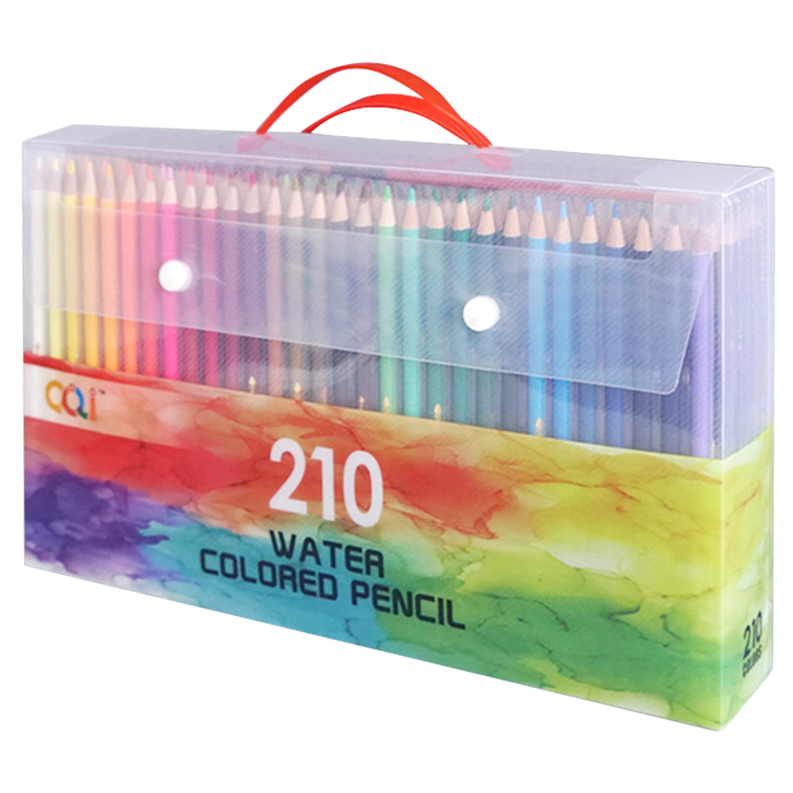 120/150/180/210 Set de lápices de acuarela para artistas profesionales lápices de colores solubles en agua para estudiantes de la escuela, adultos, lápices de colores, suministros de arte para