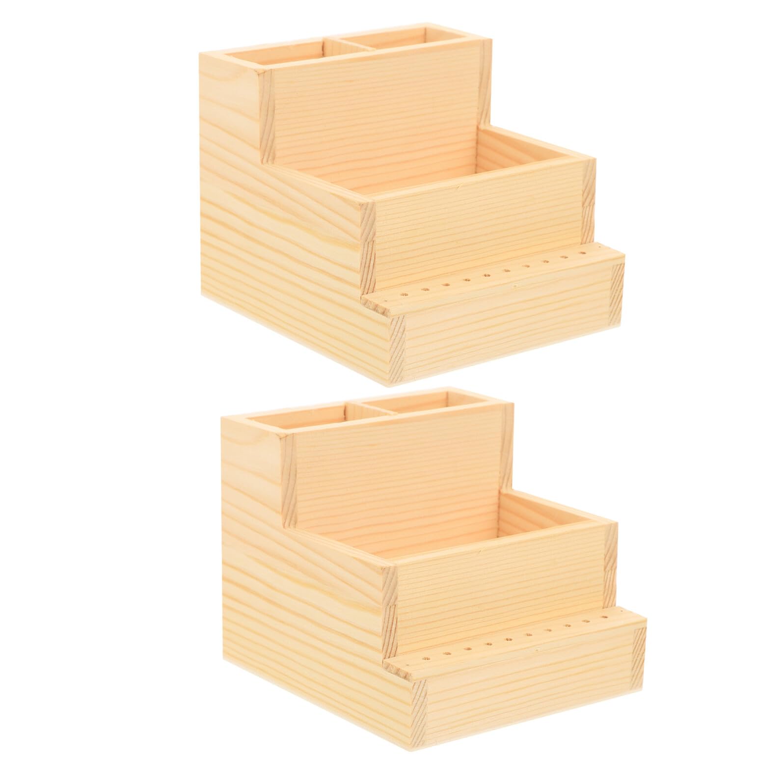 PLAFOPE 2pezzi Organizzatore per Strumenti per Unghie Legno Porta Trapano per Unghie per Manicure Supporto per Espositori per Custodia Portautensili